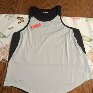 Hoka One One Black and Gray Athletic Tank Top